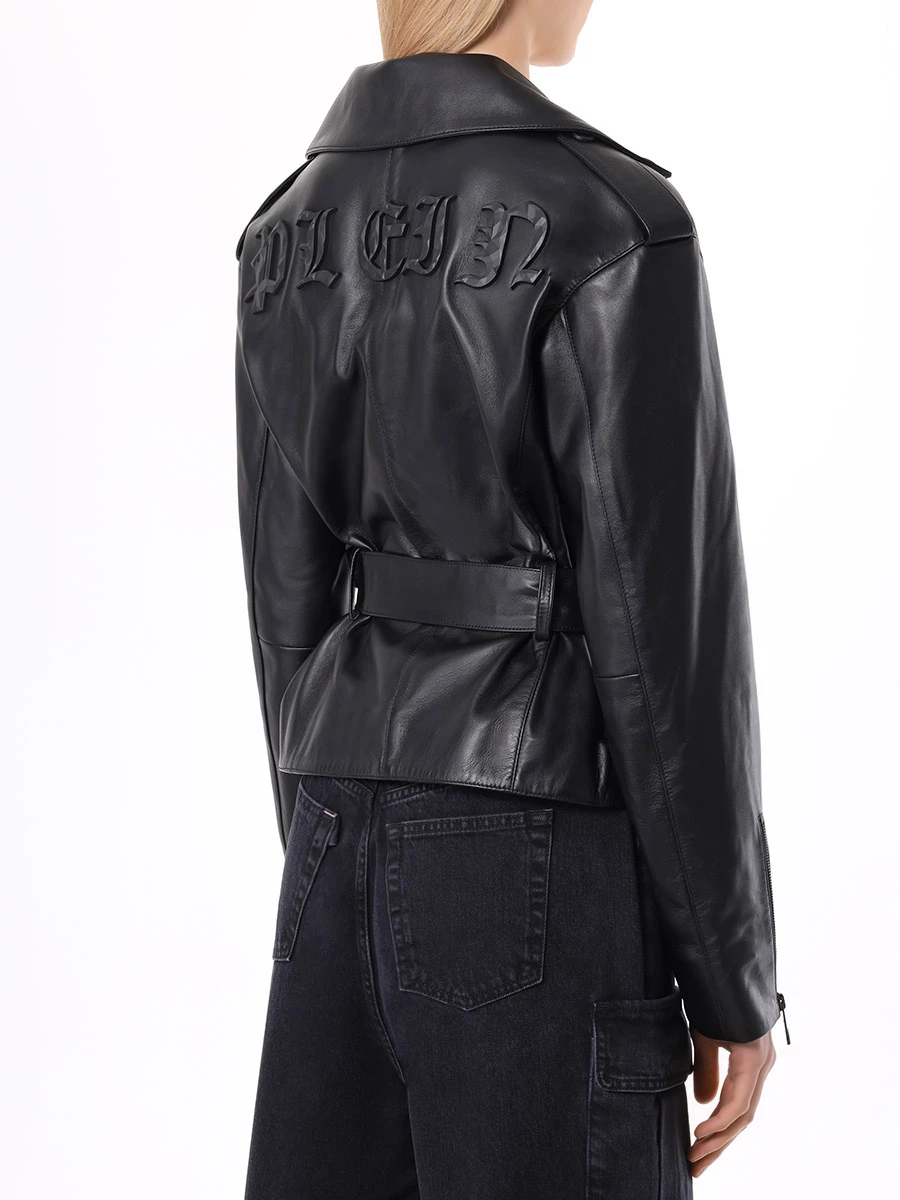 Куртка кожаная PHILIPP PLEIN WLB1058/02 Черный  Фото 3