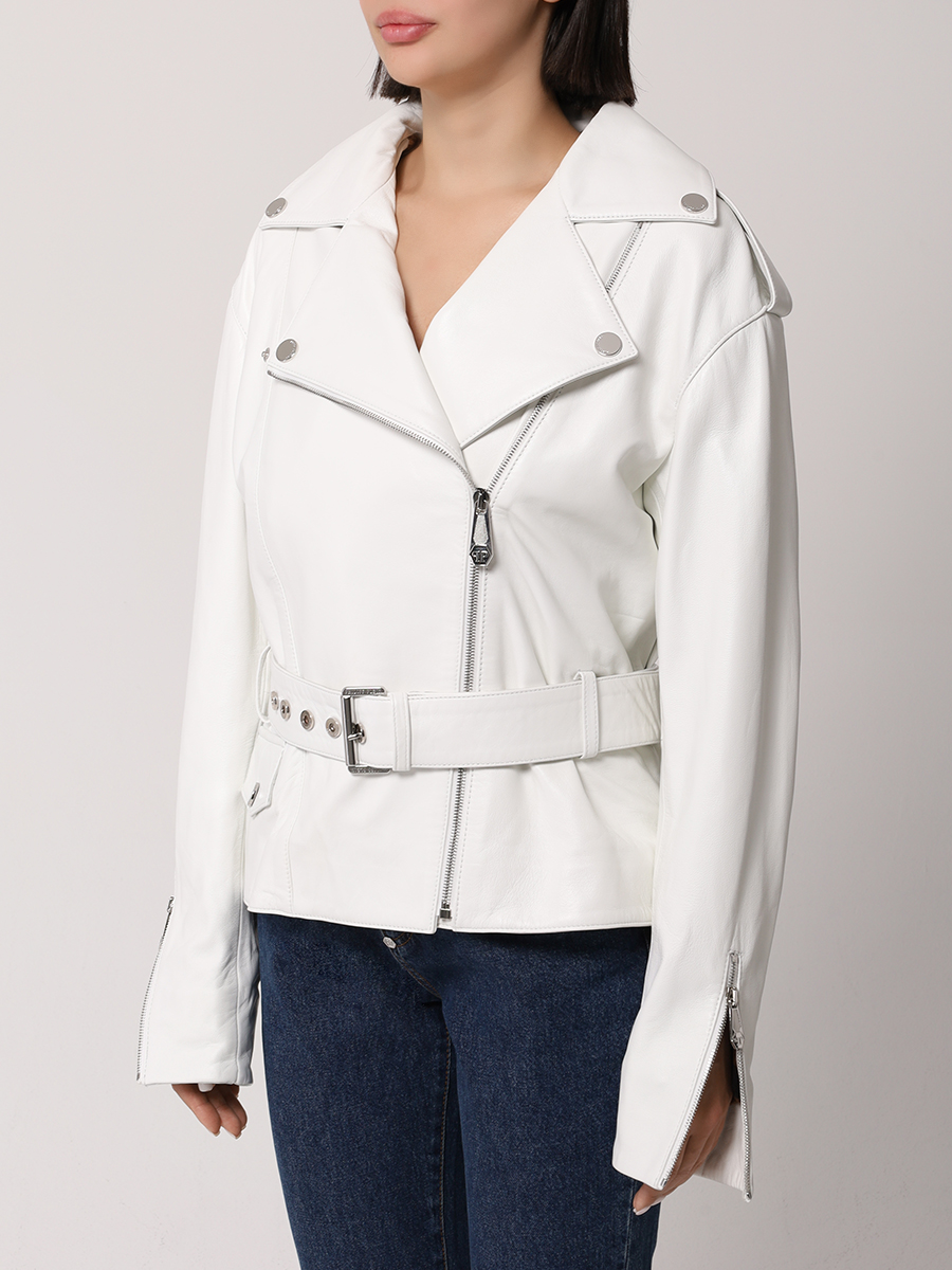 Куртка кожаная PHILIPP PLEIN WLB1058/01 Белый  Фото 4