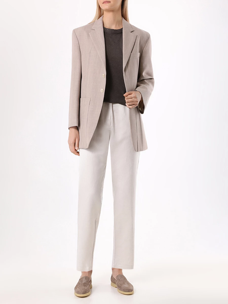 

Футболка льняная, Коричневый, 46438/6586 Темно-