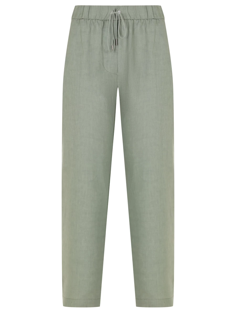 Брюки льняные LE TRICOT PERUGIA 76718/4326 Зеленый 