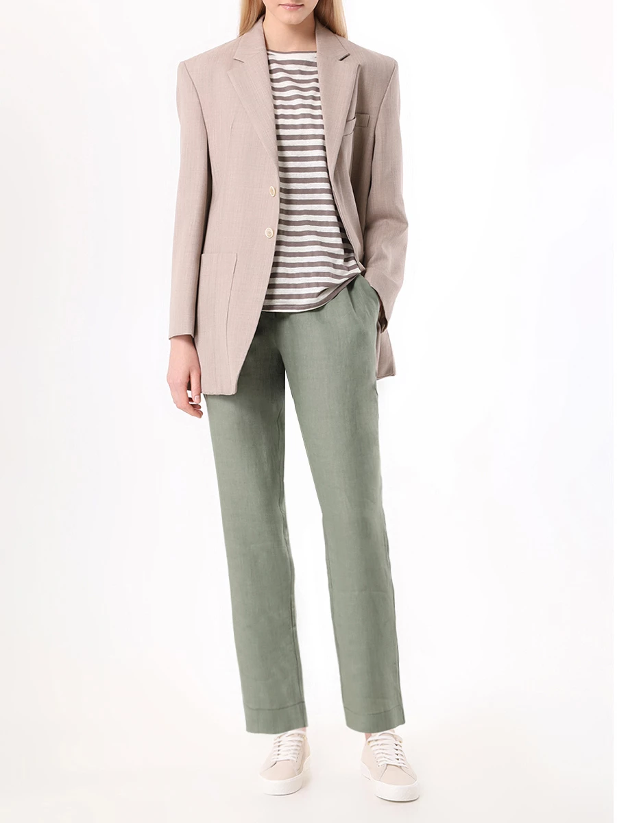 Брюки льняные LE TRICOT PERUGIA 76718/4326 Зеленый  Фото 2