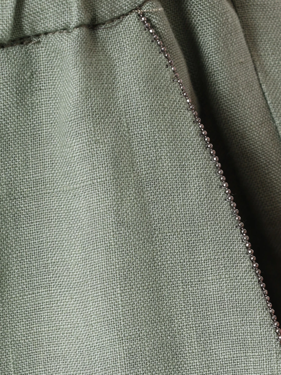 Брюки льняные LE TRICOT PERUGIA 76718/4326 Зеленый  Фото 5