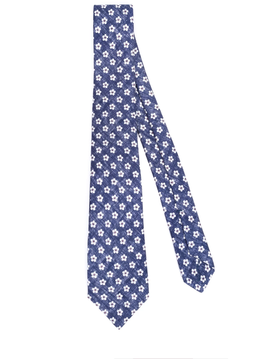 Галстук шелковый KITON UCRVKP C01I4102 Синий  Фото 2