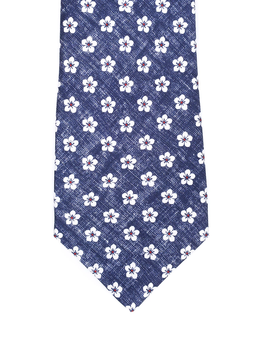 Галстук шелковый KITON UCRVKP C01I4102 Синий  Фото 3