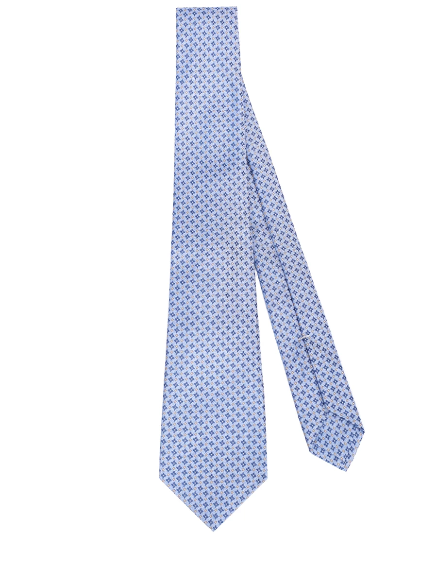 Галстук шелковый KITON UCRVKP C02I5402 Голубой  Фото 2