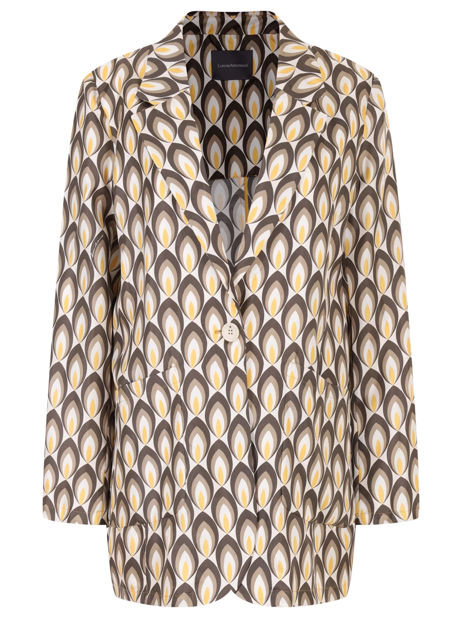 

Пиджак шелковый, Принт, E2403GA02A_4582 1041