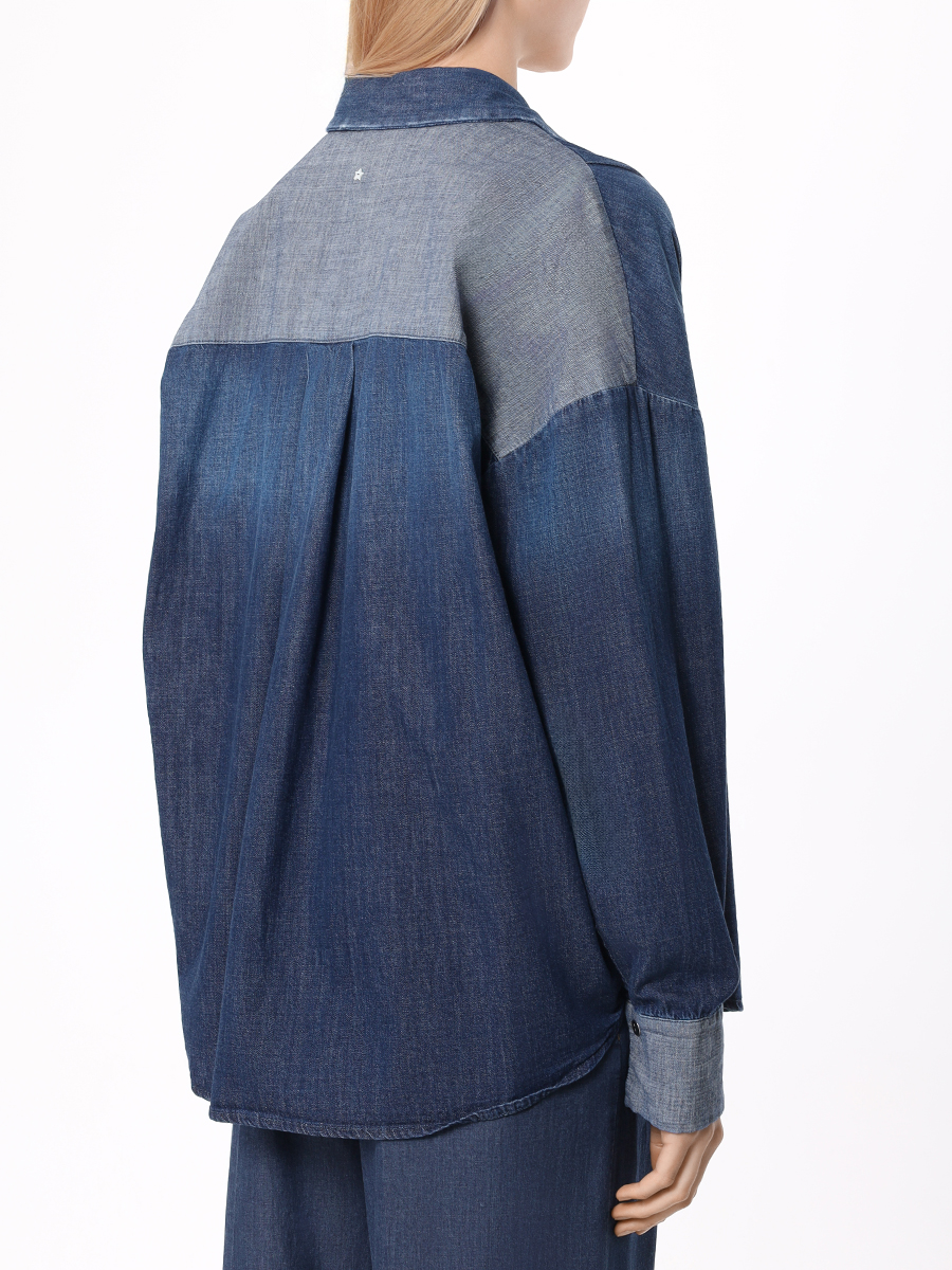 Рубашка джинсовая LORENA ANTONIAZZI E2450CA01T_9955 1070, размер 50, цвет синий - фото 3