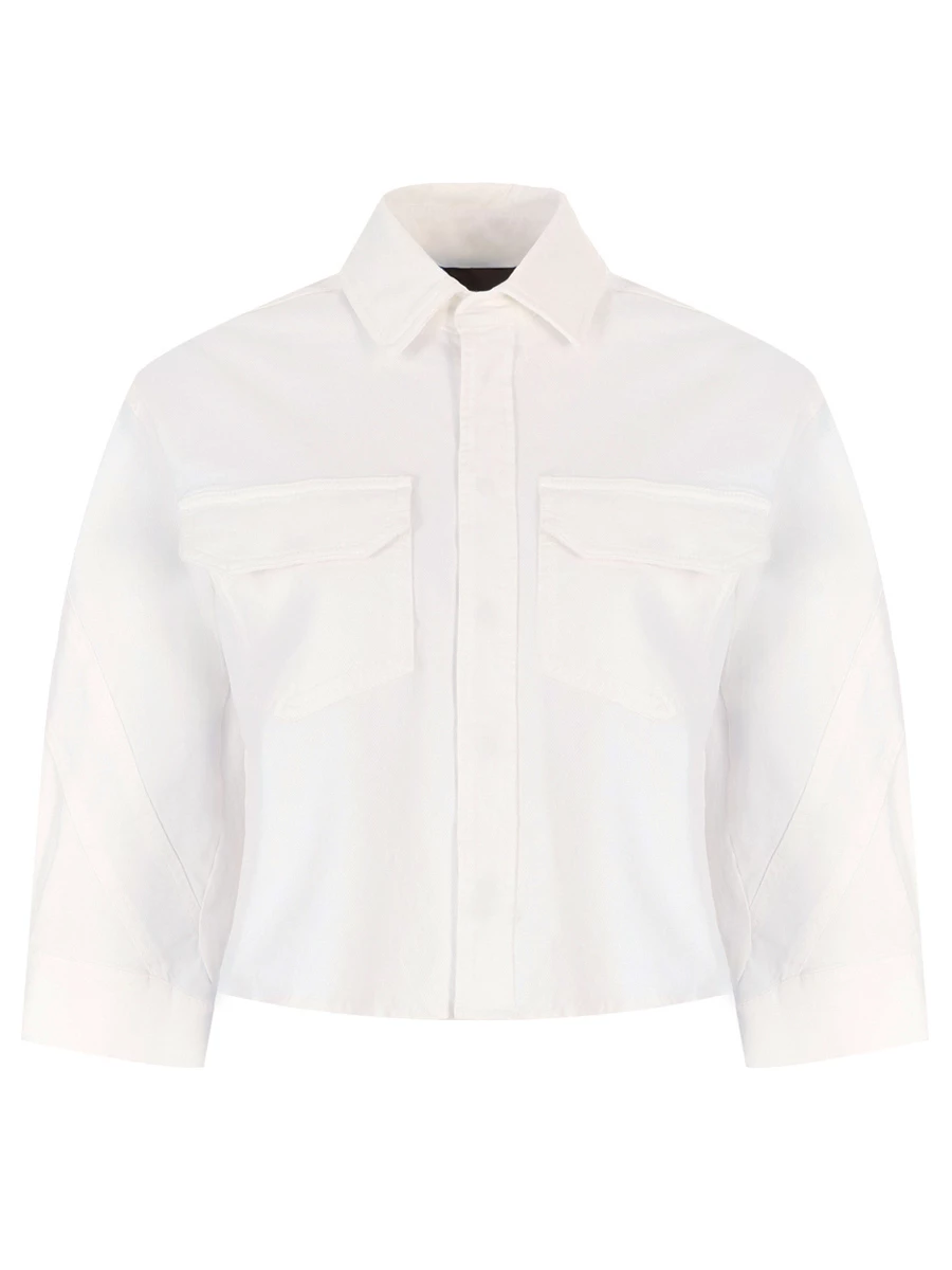Рубашка джинсовая LORENA ANTONIAZZI E2448CA47A_9953 101, размер 46, цвет белый