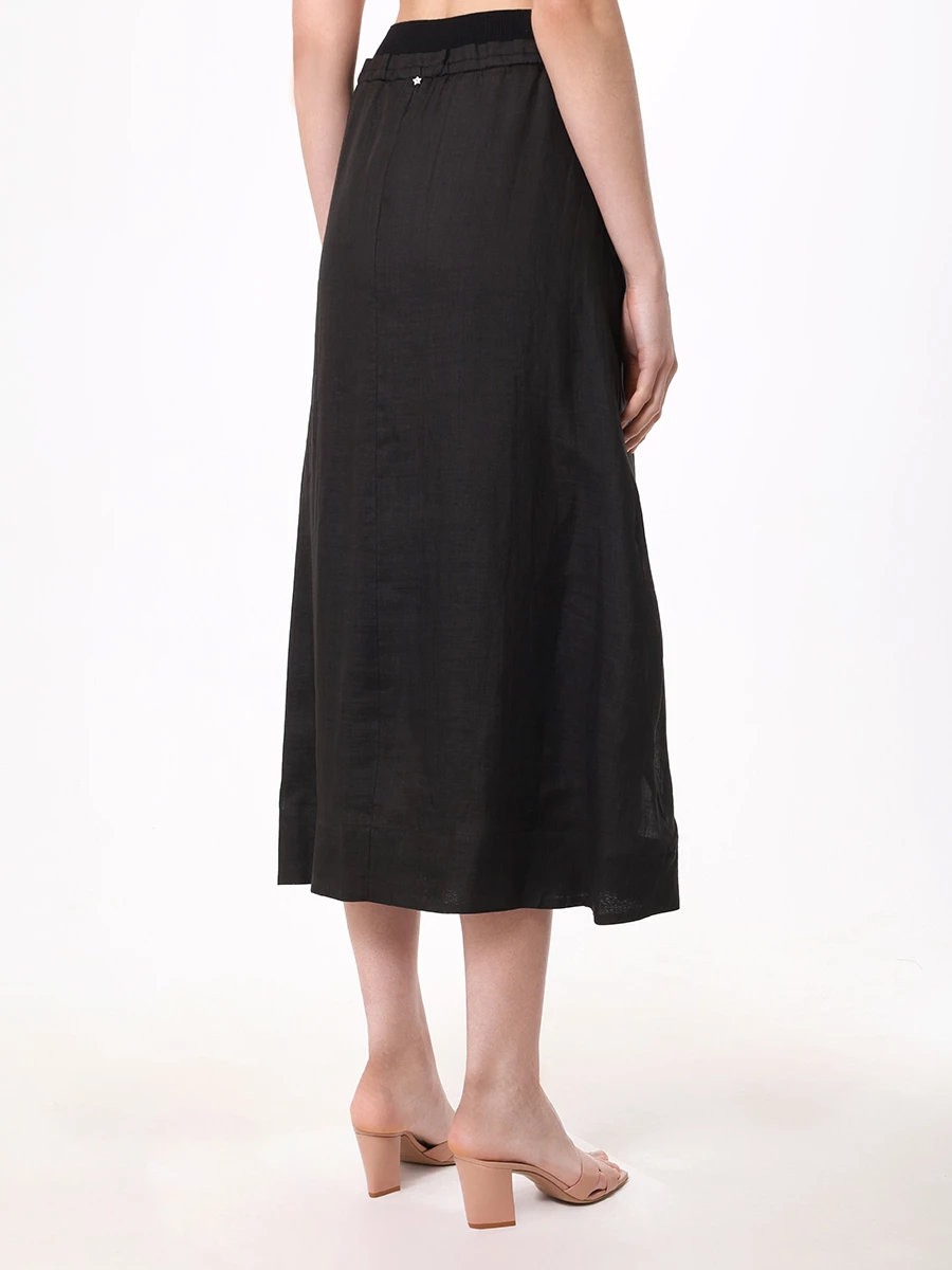 Юбка из рами LORENA ANTONIAZZI E2447GO16A_4248 999 Черный  Фото 3