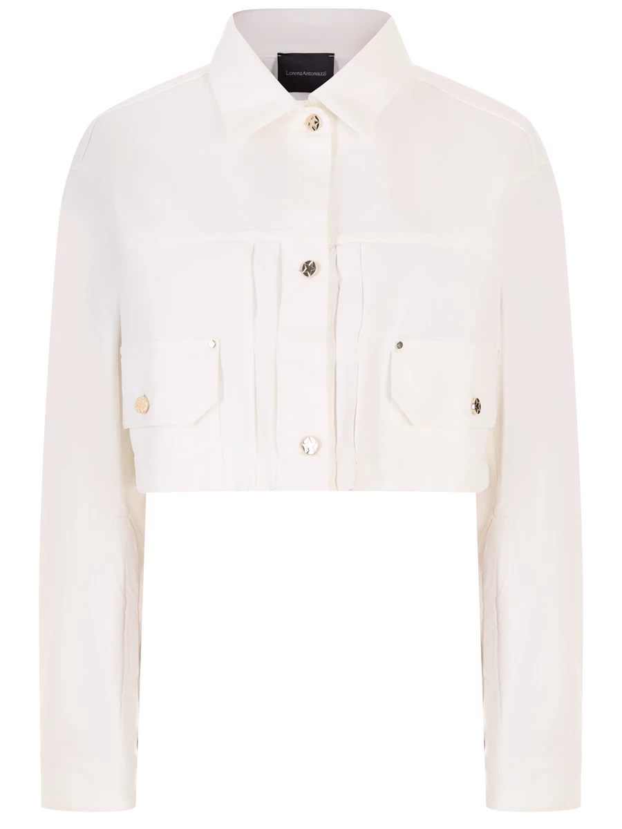 Куртка джинсовая LORENA ANTONIAZZI E2448CP09A_9953 101, размер 46, цвет белый