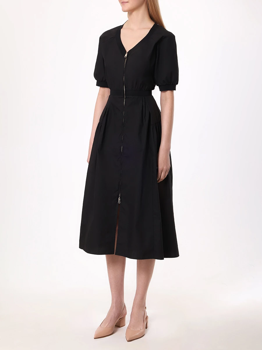 Платье хлопковое LORENA ANTONIAZZI E2437AB32A_4222 999 Черный  Фото 4