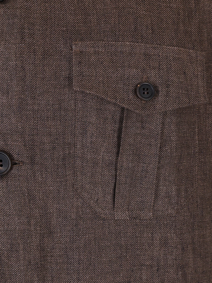 

Рубашка Regular Fit льняная, Коричневый, MCV22502G1 0006
