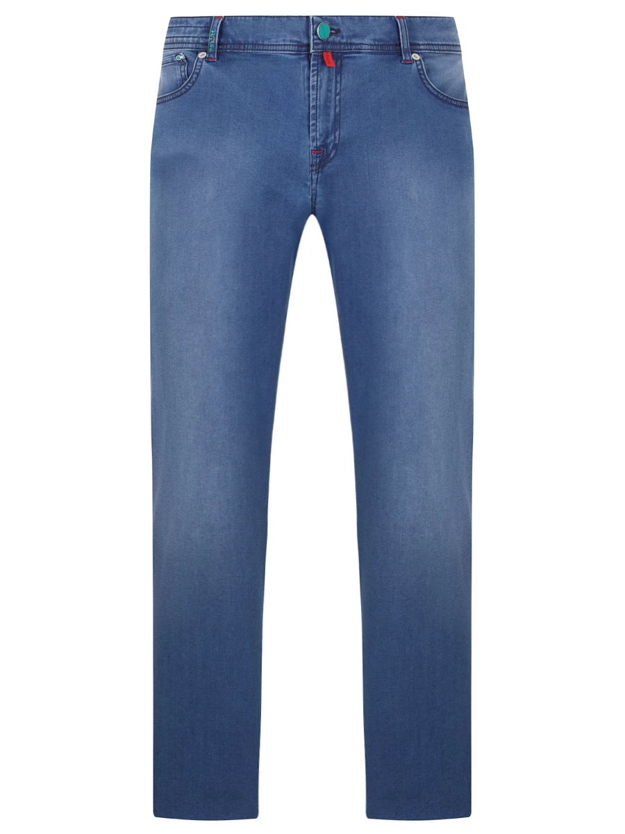 Джинсы Regular Fit хлопковые KITON UPNJSK0618D02006 Синий 
