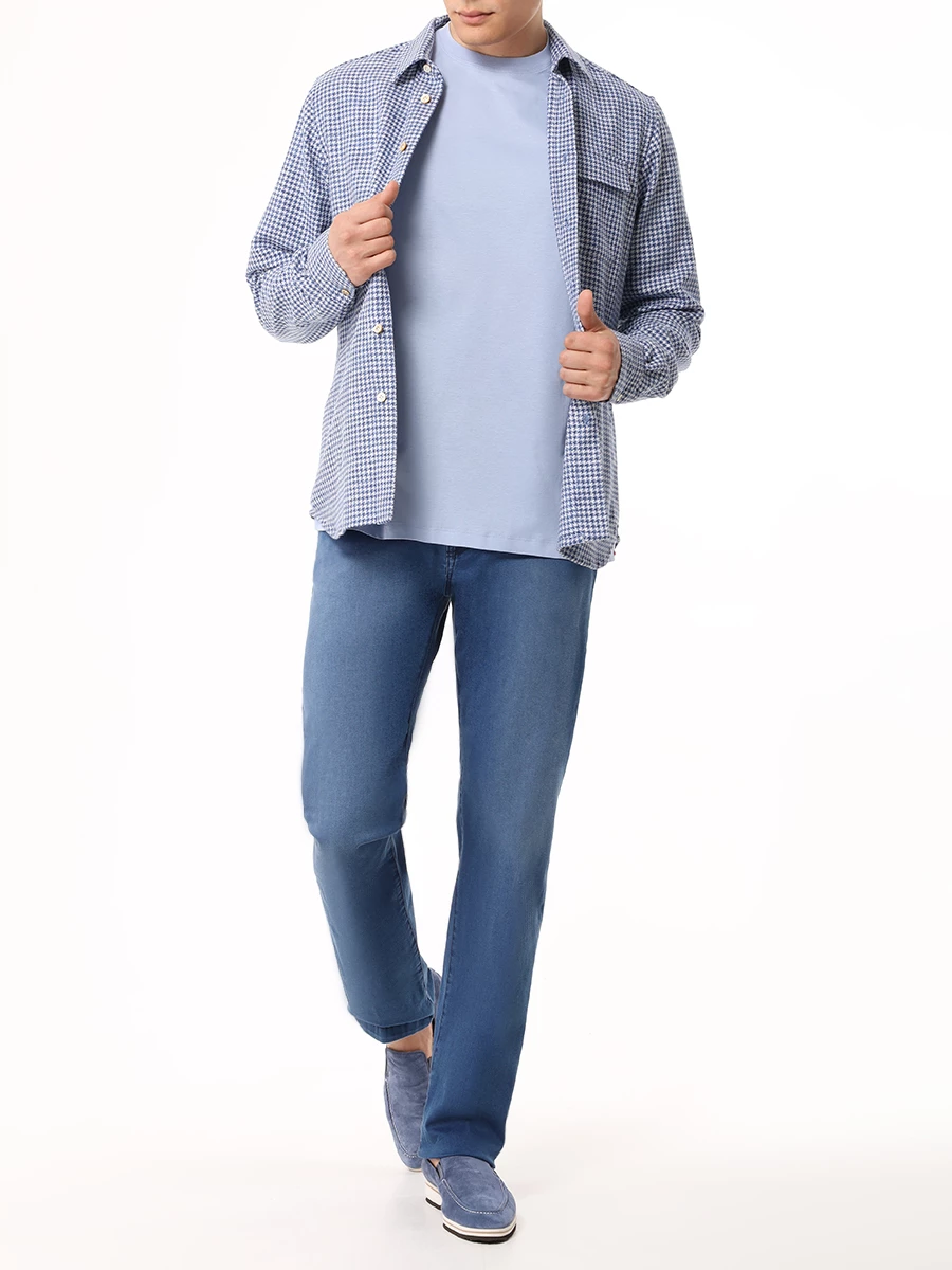 Джинсы Regular Fit хлопковые KITON UPNJSK0618D02006 Синий  Фото 2