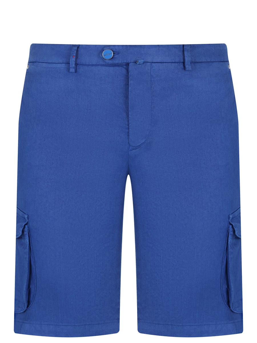 Шорты льняные KITON UFPPBK0604D08007 Синий 