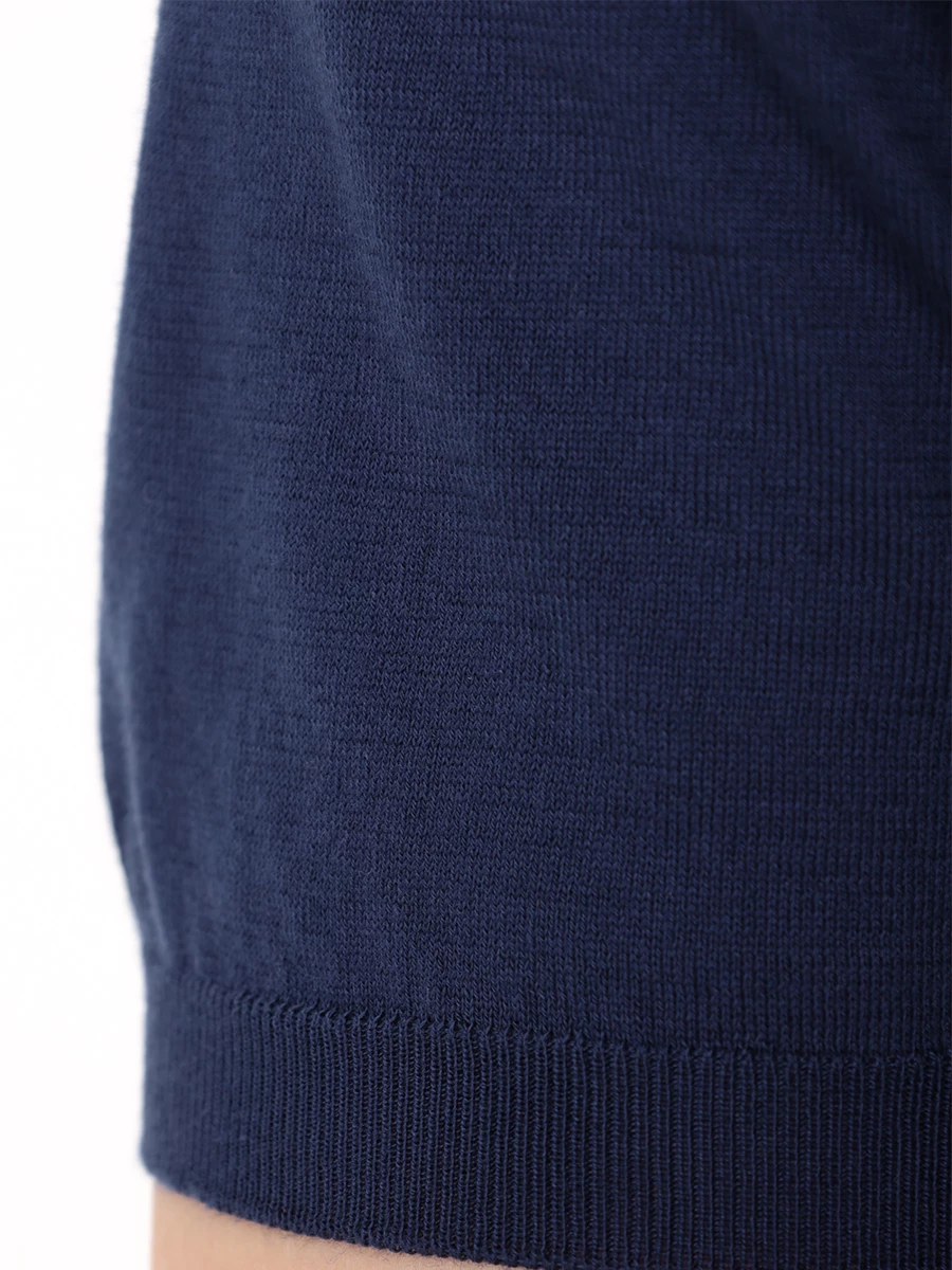 Поло хлопковое KITON UMKX33Z K295 Синий  Фото 6
