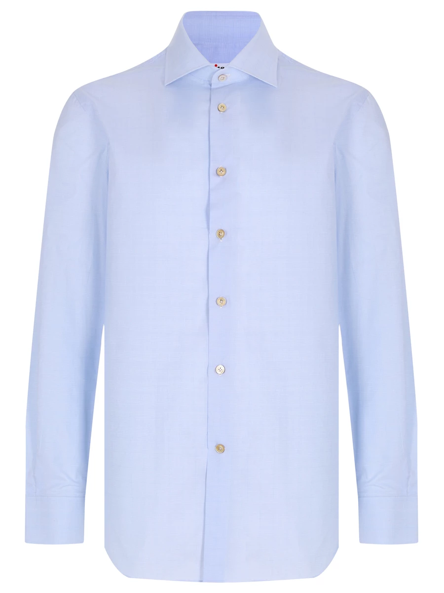 Рубашка хлопковая KITON UCCH0888222000 Голубой 
