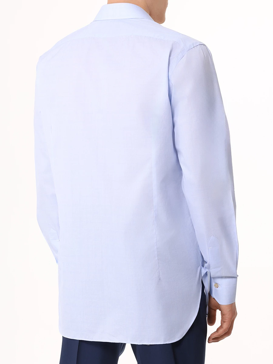 Рубашка хлопковая KITON UCCH0888222000 Голубой  Фото 3