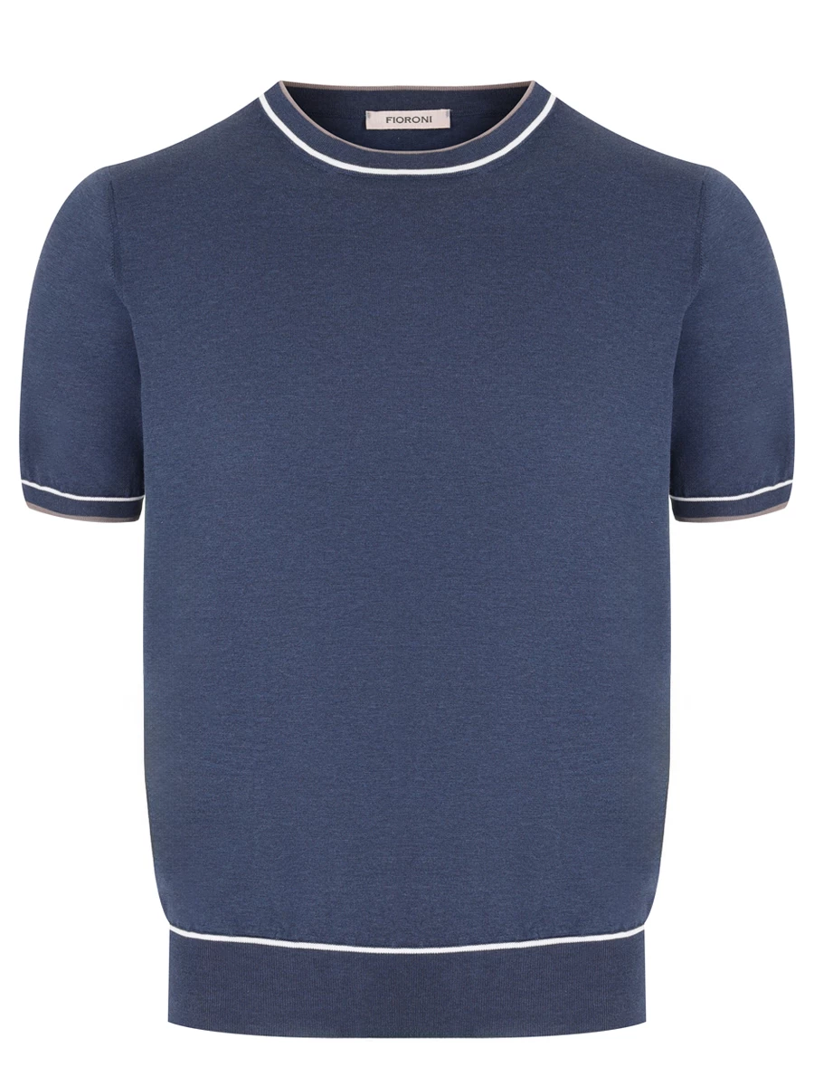 Футболка хлопковая FIORONI CASHMERE MK28263A1 0008 Деним 