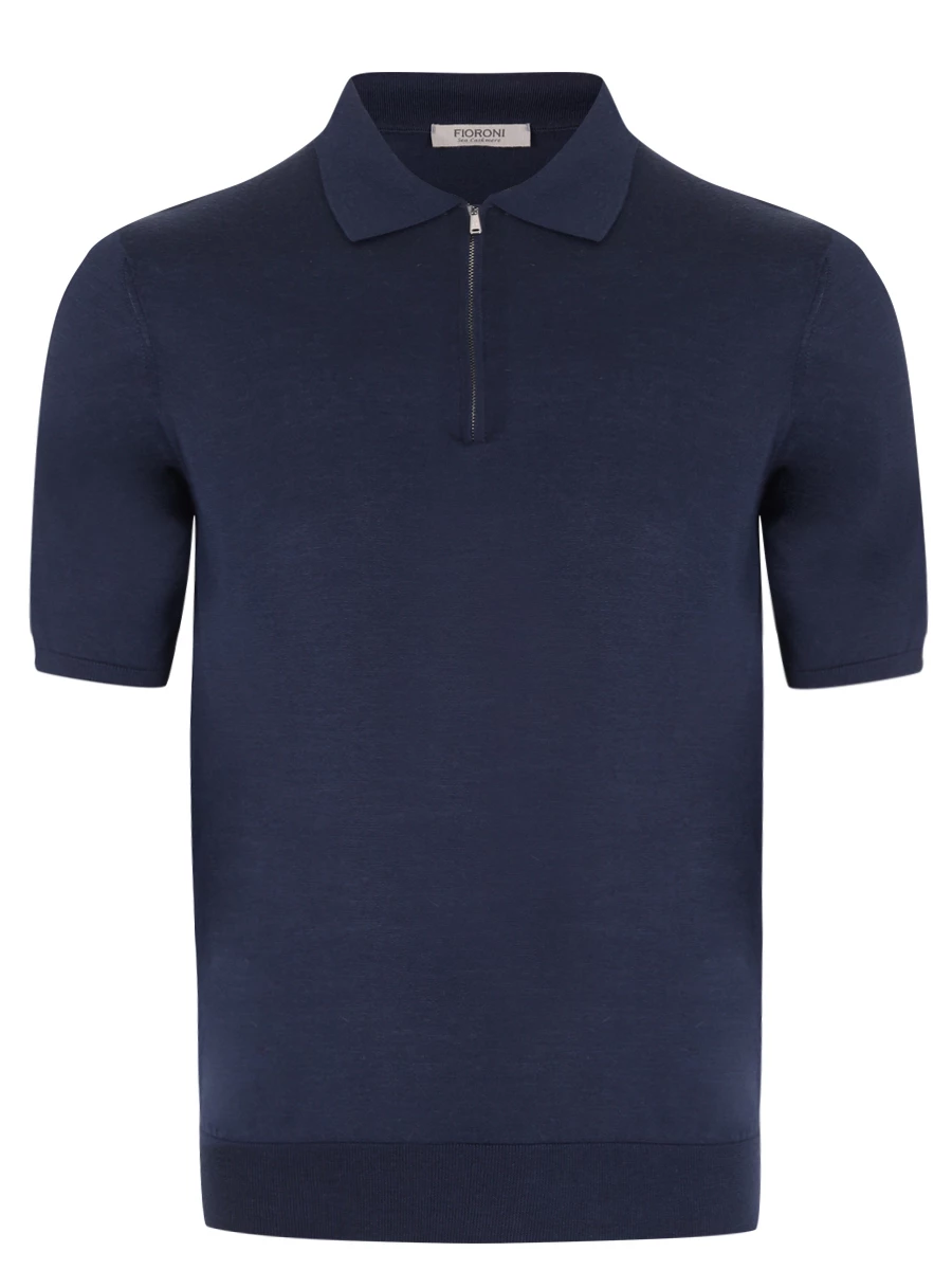 Поло хлопковое FIORONI CASHMERE MK28609C3 0016 Синий 