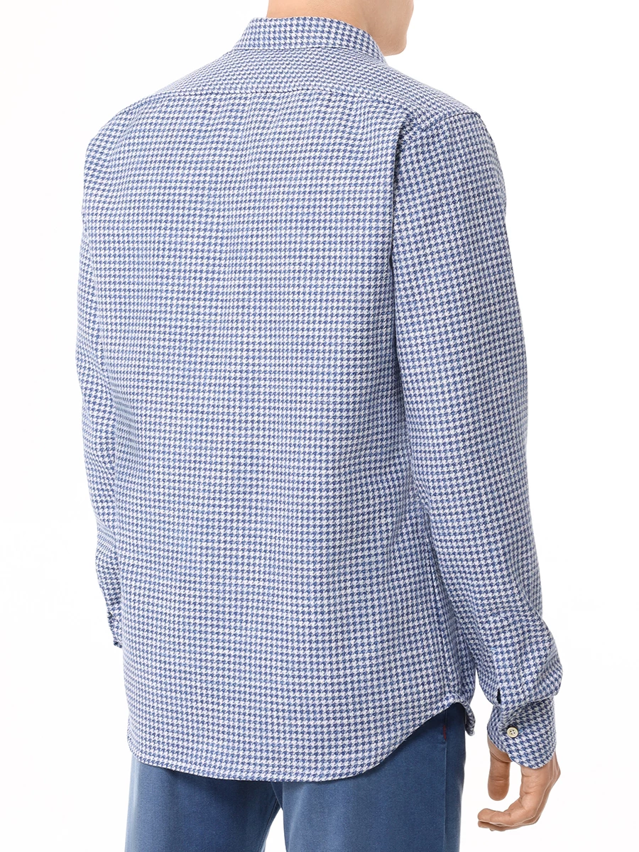 Рубашка Regular Fit шерстяная KITON UMCBUBAK0641C01 Синий  Фото 3