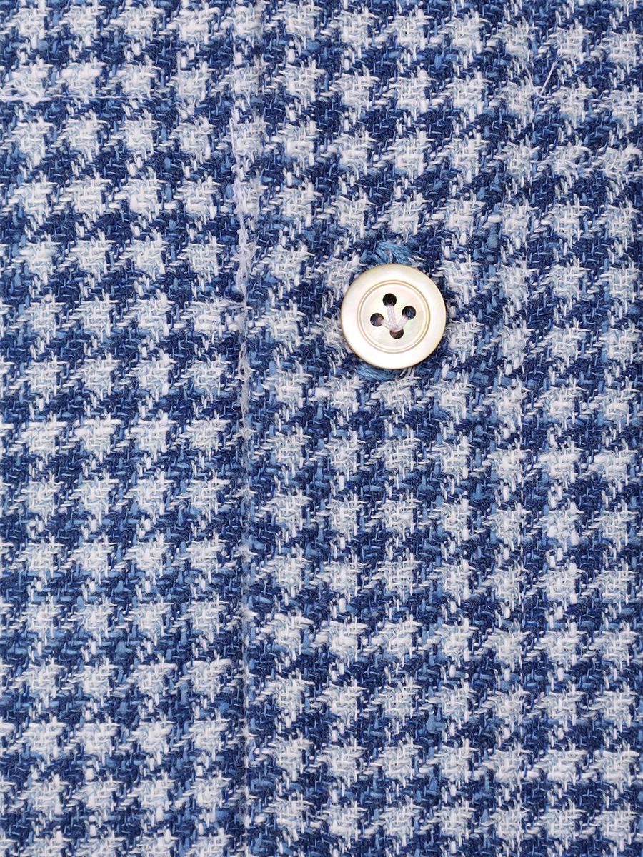 Рубашка Regular Fit шерстяная KITON UMCBUBAK0641C01 Синий  Фото 6