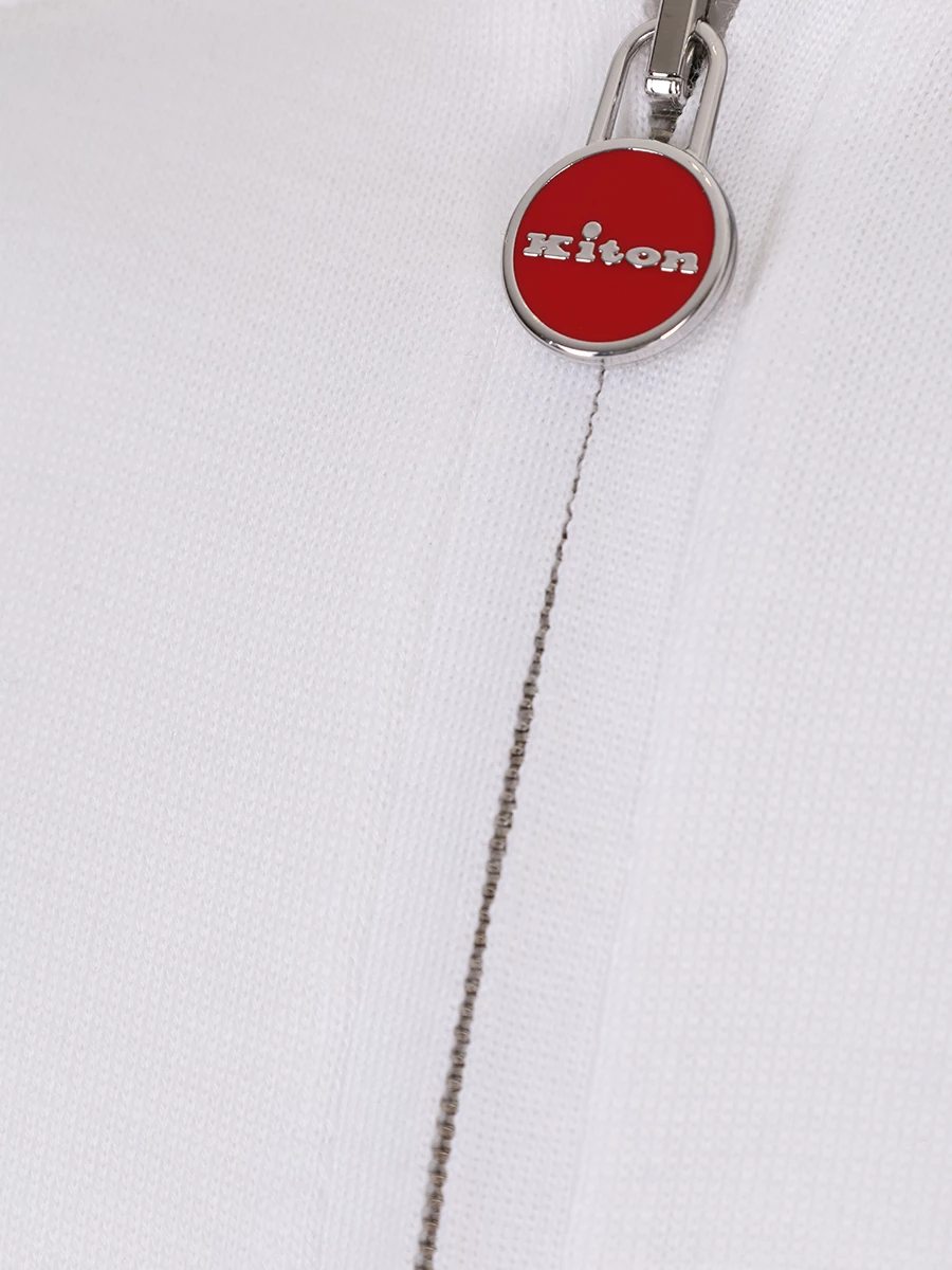 Поло хлопковое KITON UMKX33Z 40C Белый  Фото 3