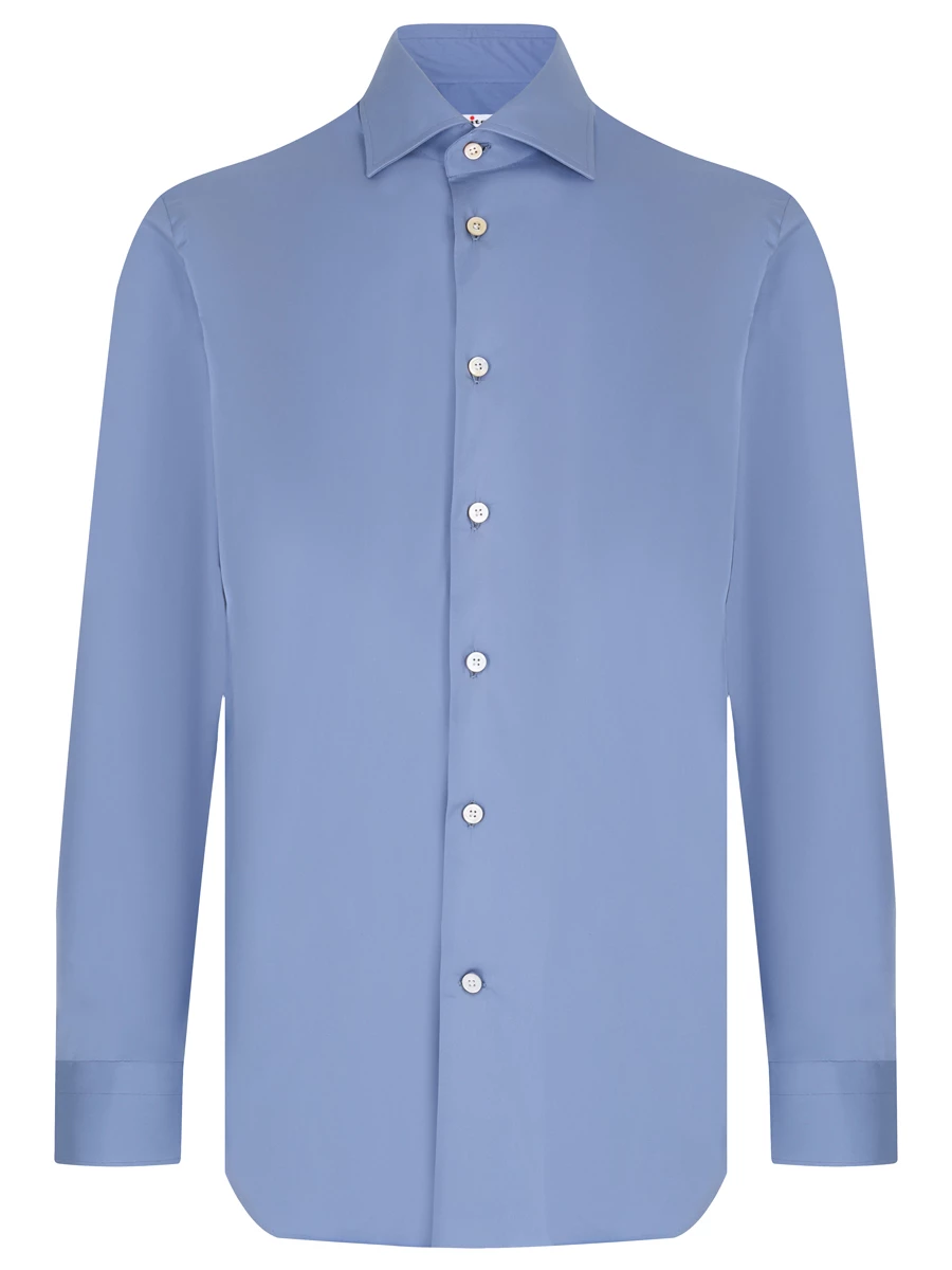 Рубашка Slim Fit хлопковая KITON UCCH0886305000 Синий 