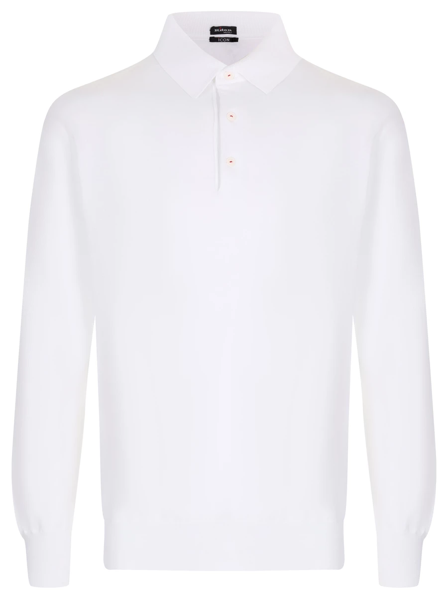 Поло хлопковое KITON UMKXX35 40C Белый 