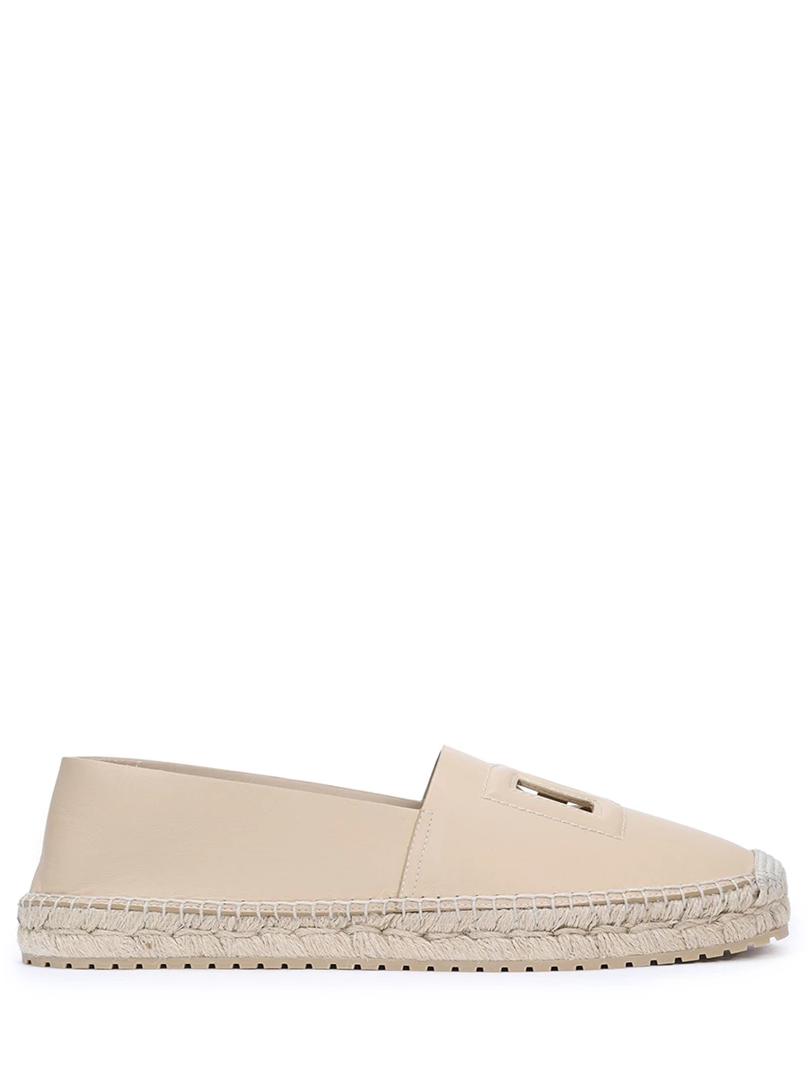 Эспадрильи кожаные DOLCE & GABBANA A50574 AO602 8H005 Бежевый 