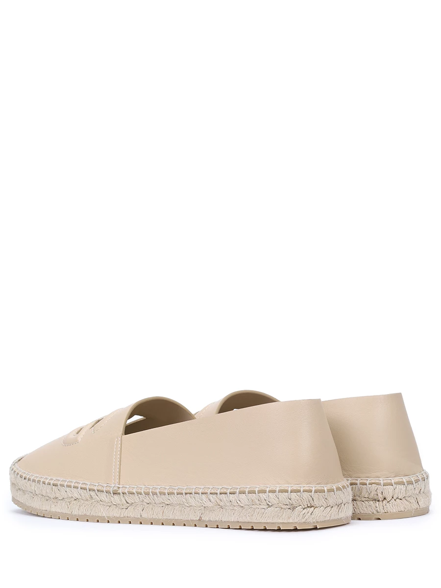 Эспадрильи кожаные DOLCE & GABBANA A50574 AO602 8H005 Бежевый  Фото 4