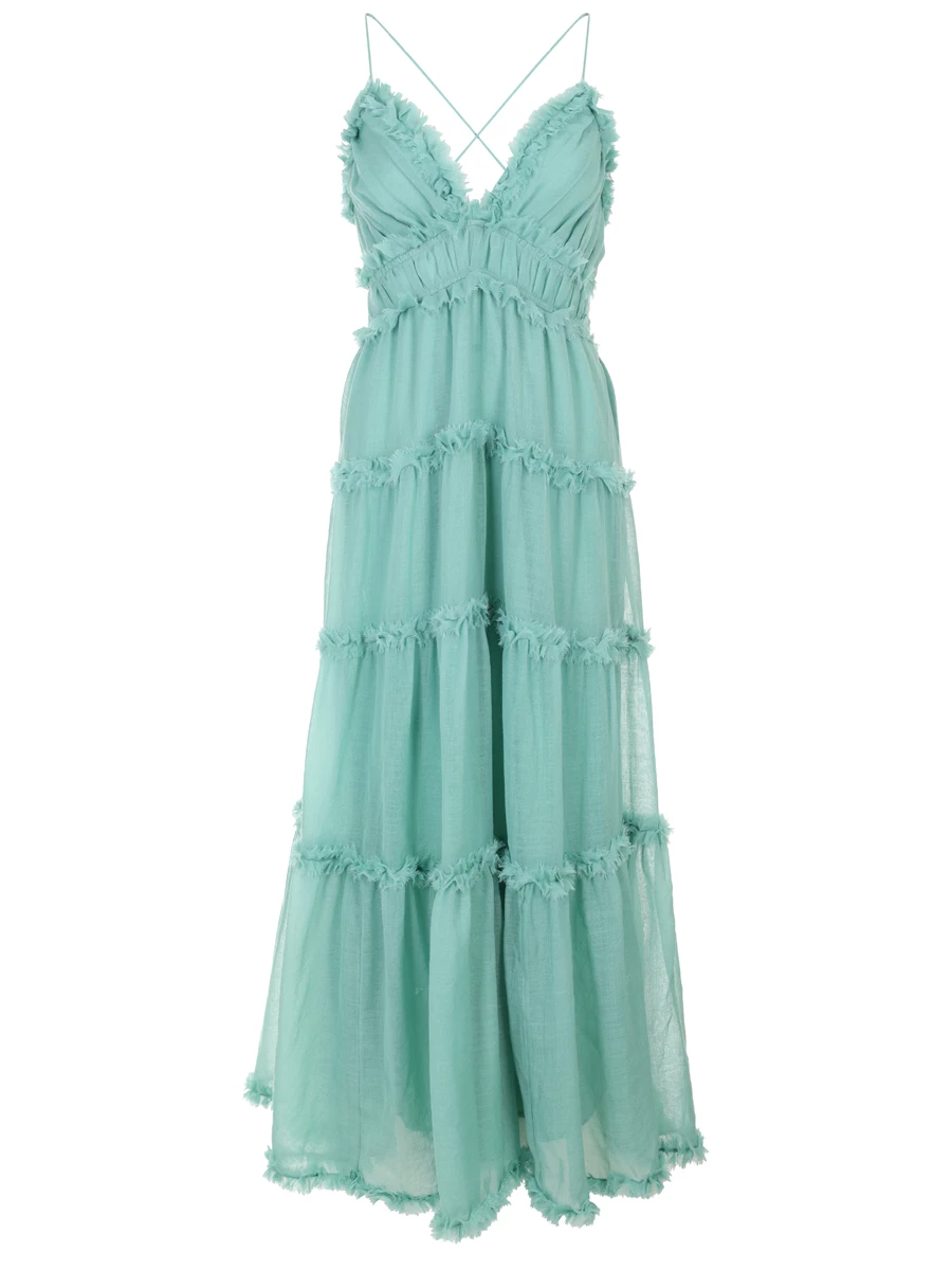 Платье однотонное ULLA JOHNSON PS240141 SGL Бирюзовый 