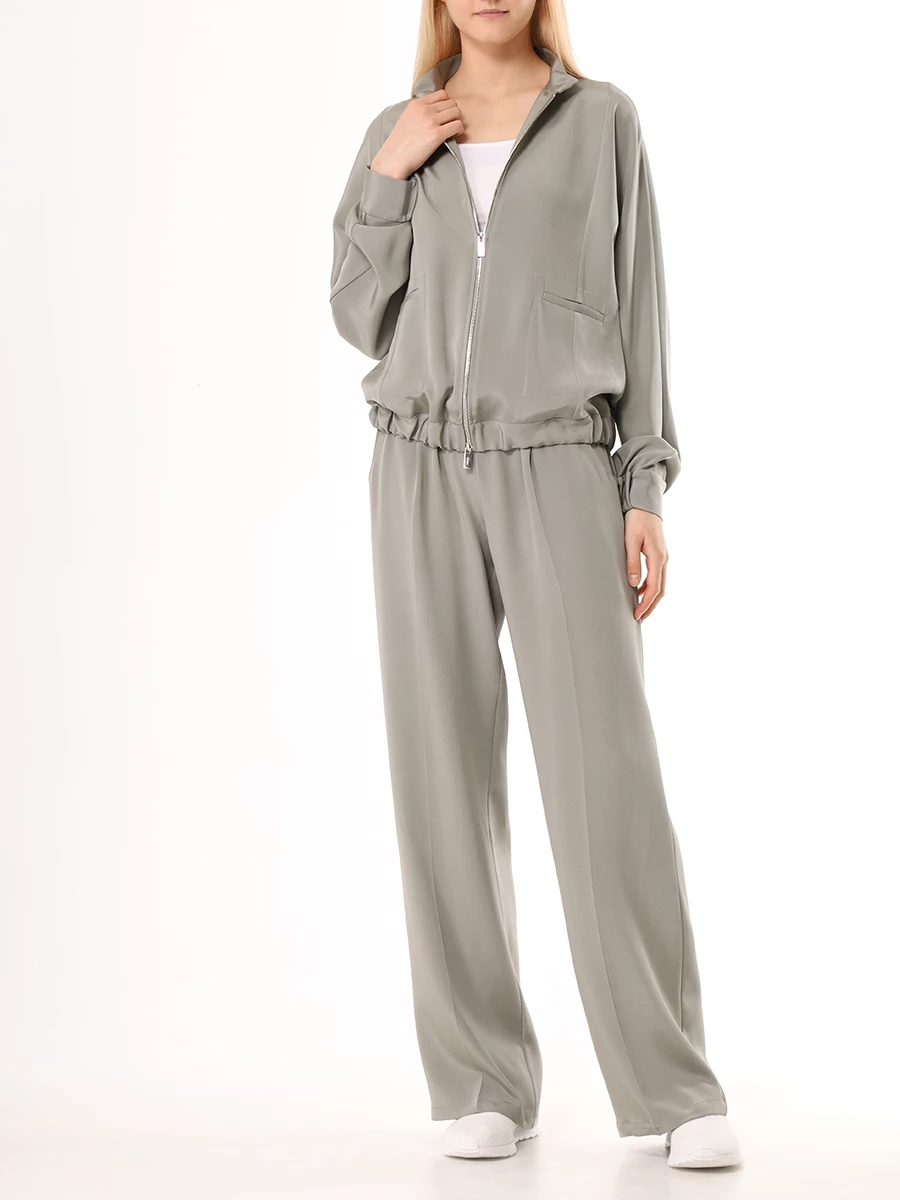 Брюки шелковые KITON D48122K0977A15008 Зеленый  Фото 2