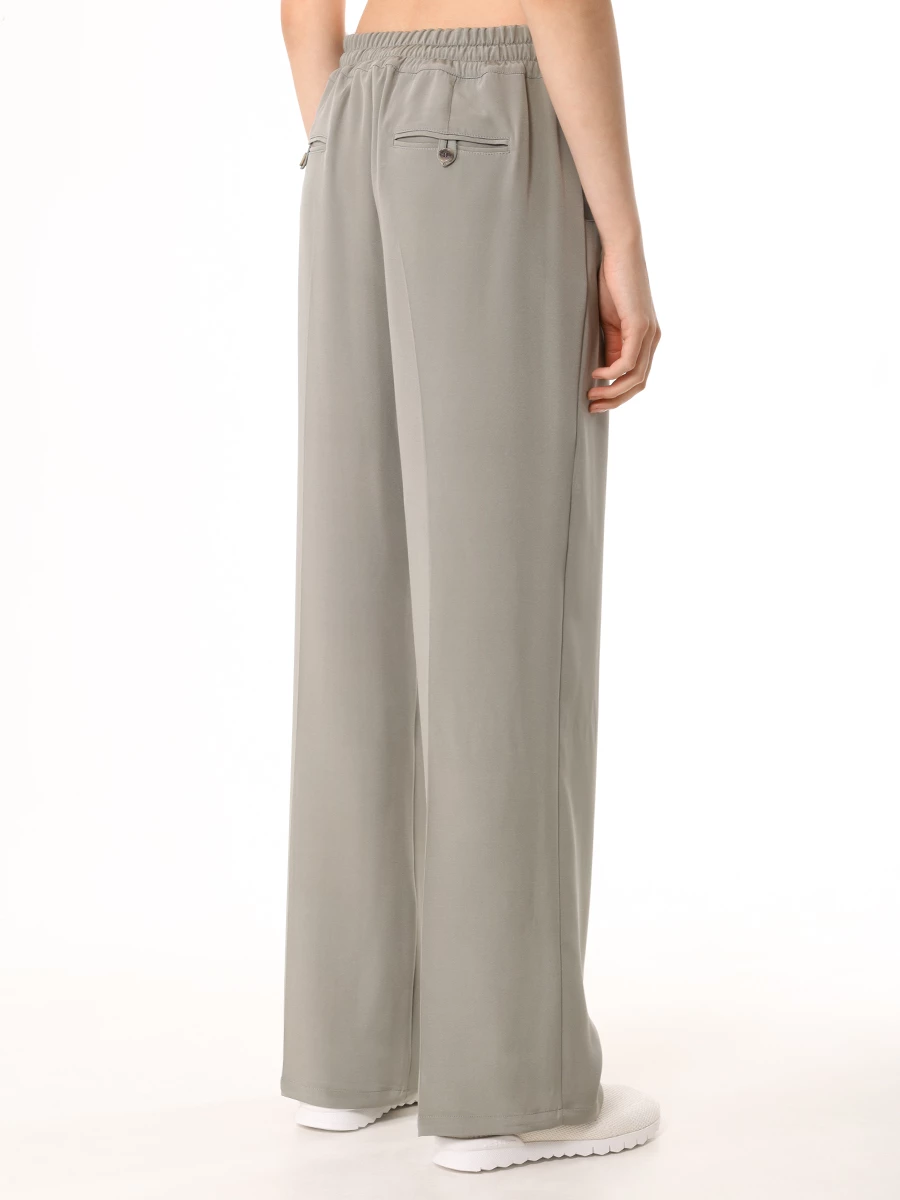 Брюки шелковые KITON D48122K0977A15008 Зеленый  Фото 3
