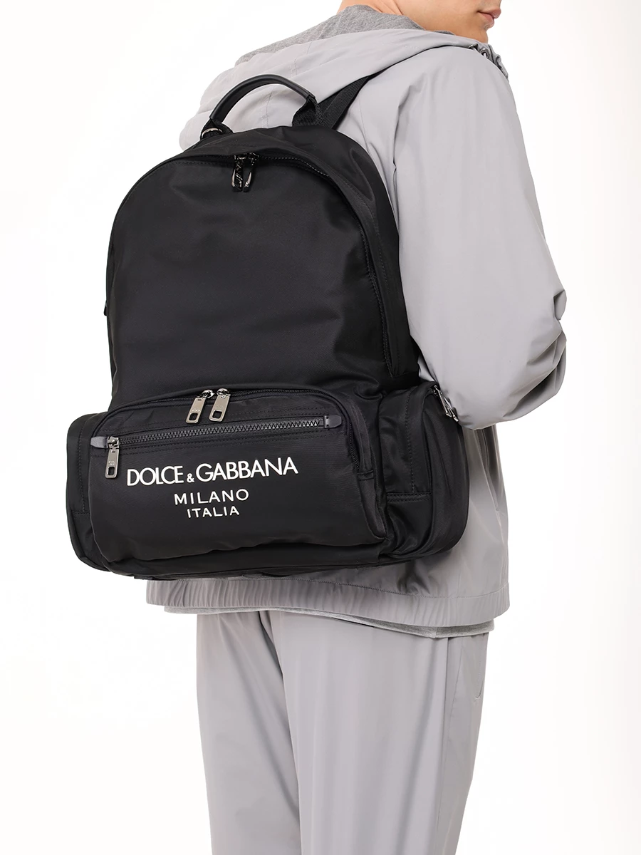 Рюкзак текстильный DOLCE & GABBANA BM2197 AG182 8B956 Черный  Фото 2