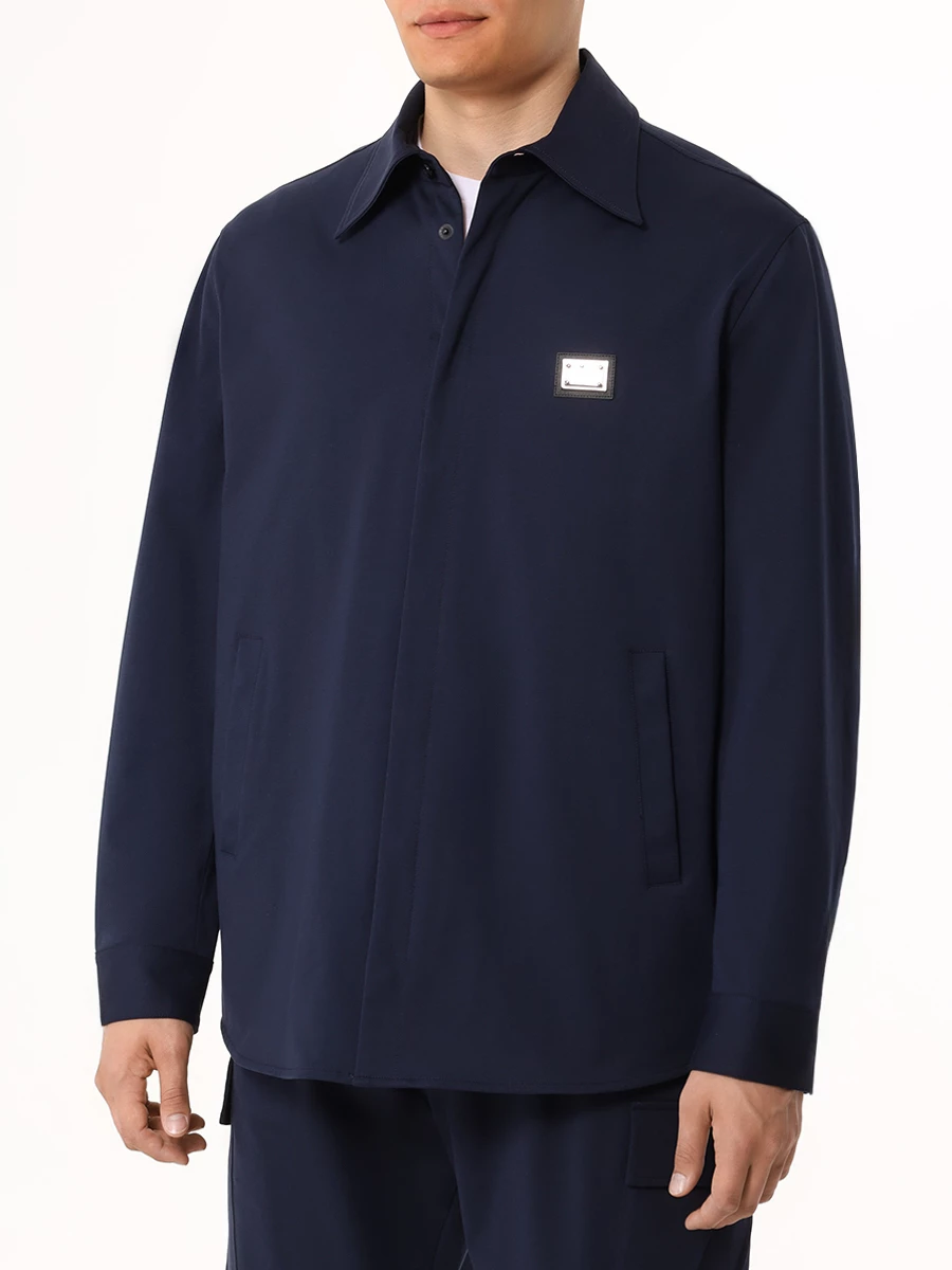 Рубашка Regular Fit хлопковая DOLCE & GABBANA G5LQ3T GH459 B0665 Синий  Фото 4