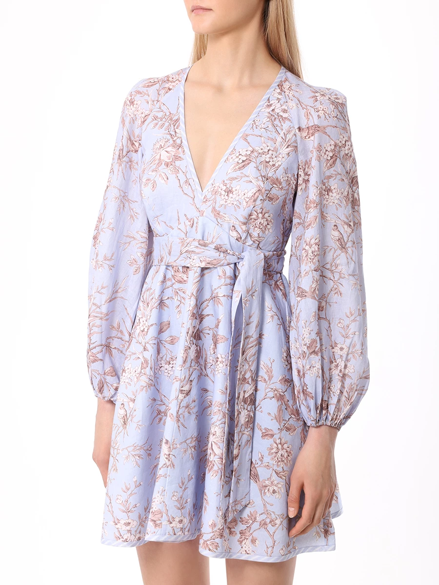 Платье льняное ZIMMERMANN 1148DRS24 BLUMOK Сиреневый  Фото 4