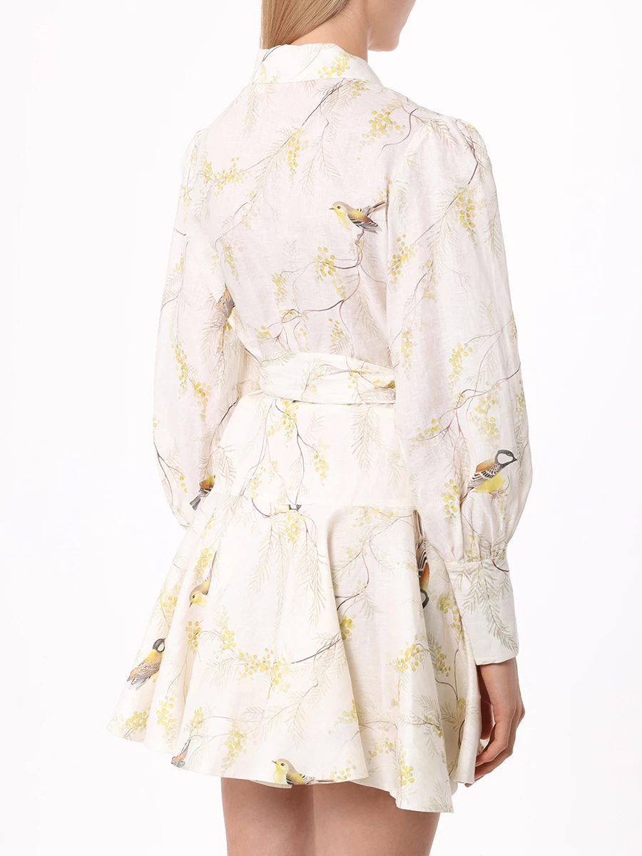Платье льняное ZIMMERMANN 6897DRS24 ACABIR Принт  Фото 3