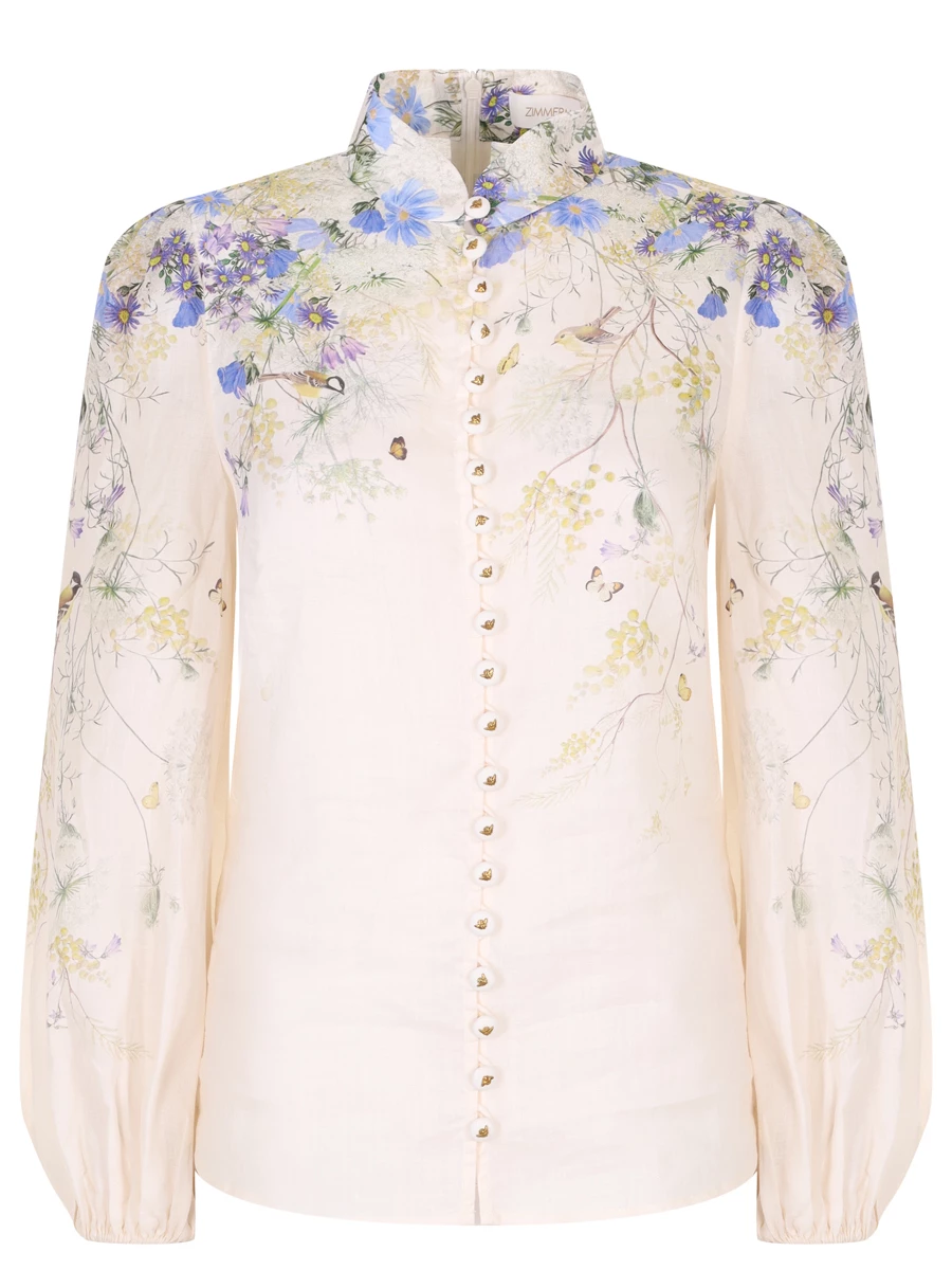 Блуза из рами ZIMMERMANN 8510TS242 CITBLY, размер 42, цвет цветочный принт