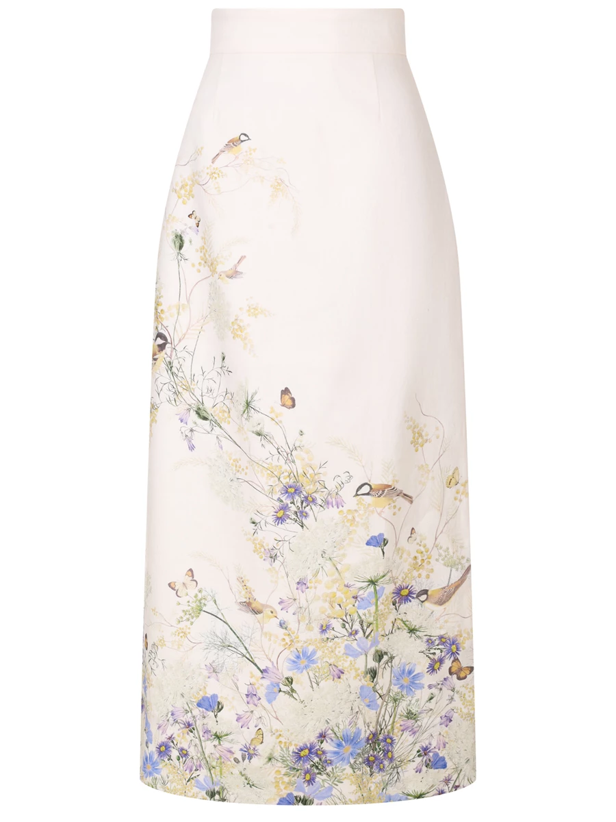 Юбка льняная ZIMMERMANN 9995SS242 CITBLY Белый 
