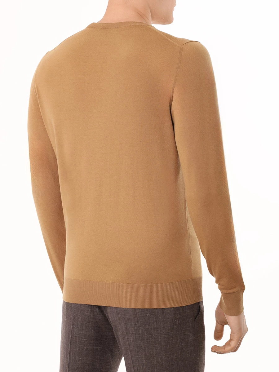 Джемпер шерстяной COLOMBO MA00057/-/2-80APL/80208 Бежевый  Фото 3
