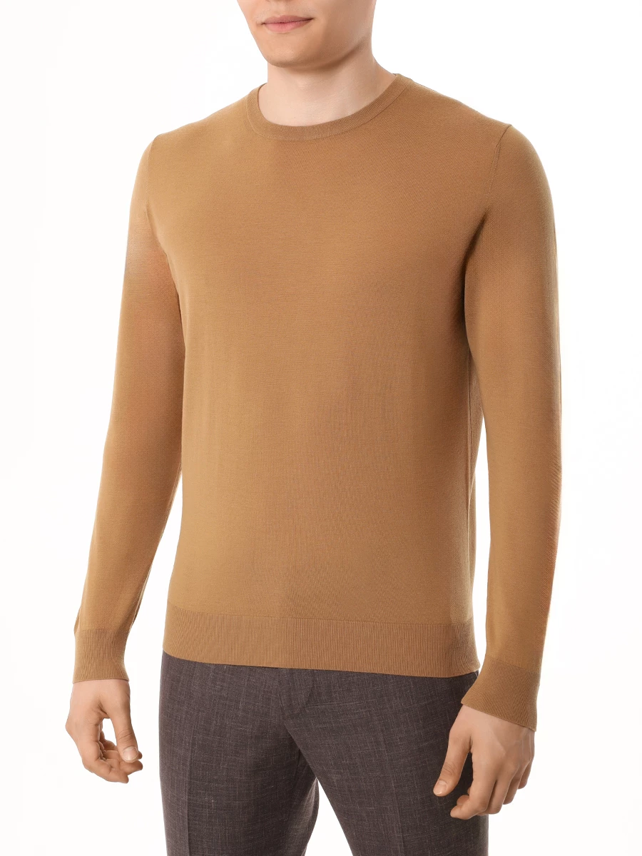 Джемпер шерстяной COLOMBO MA00057/-/2-80APL/80208 Бежевый  Фото 4