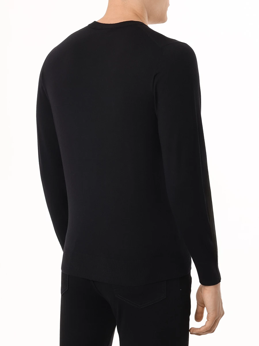 Джемпер шерстяной COLOMBO MA00057/N/2-80APL/10000 Черный  Фото 3