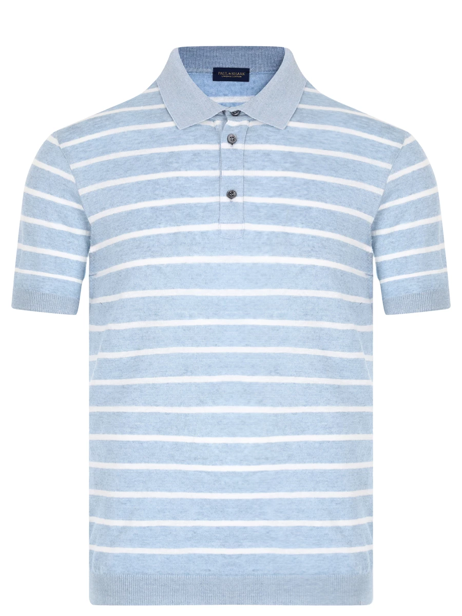 

Поло льняное, Голубой, 24411605/116