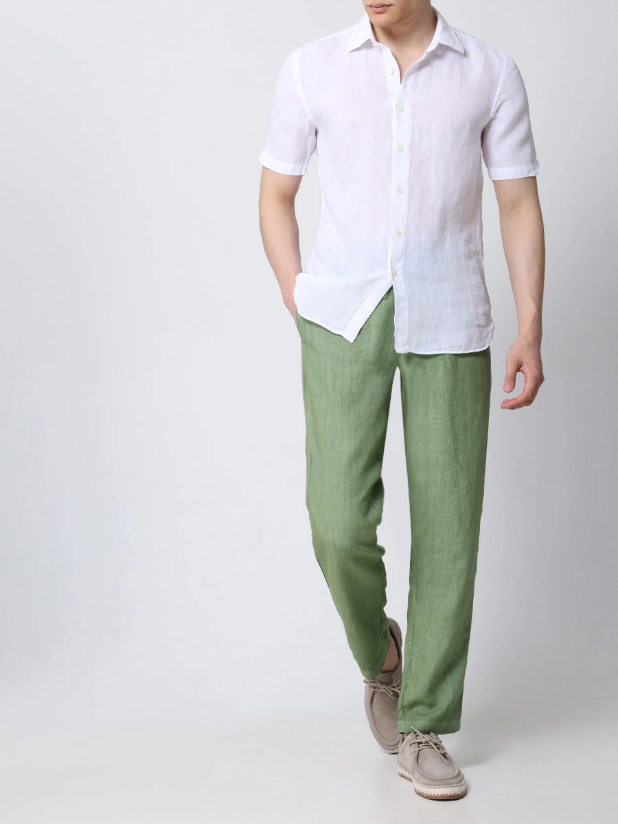 

Рубашка Slim Fit льняная, Белый, 31ALIM19FZ-0000115-0-00/000050