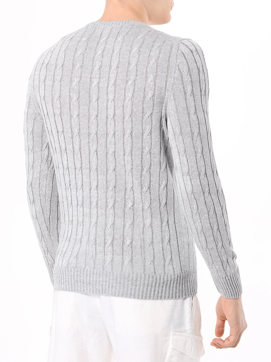Джемпер льняной GRAN  SASSO 23180/18639/050 Серый  Фото 3