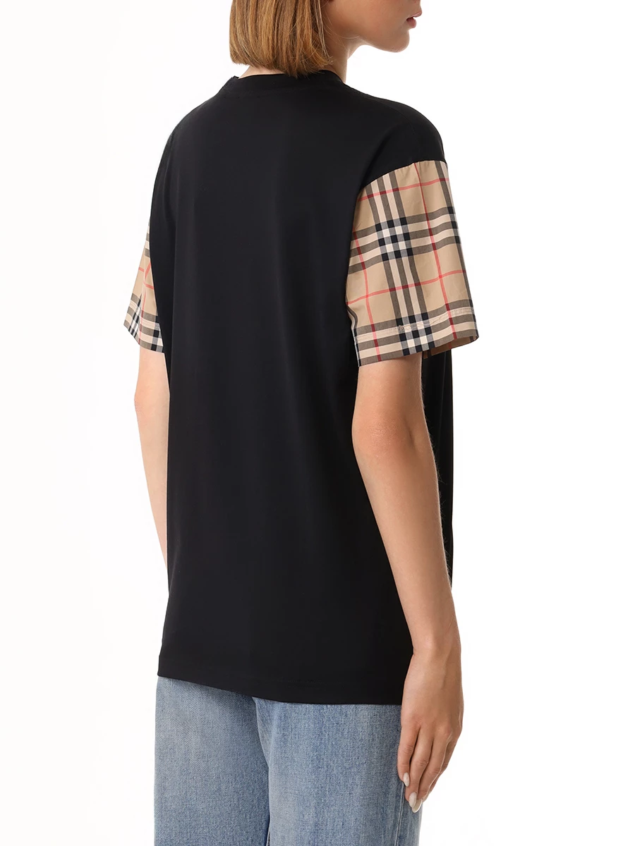 Футболка хлопковая BURBERRY 8043057 A1189 Черный  Фото 3