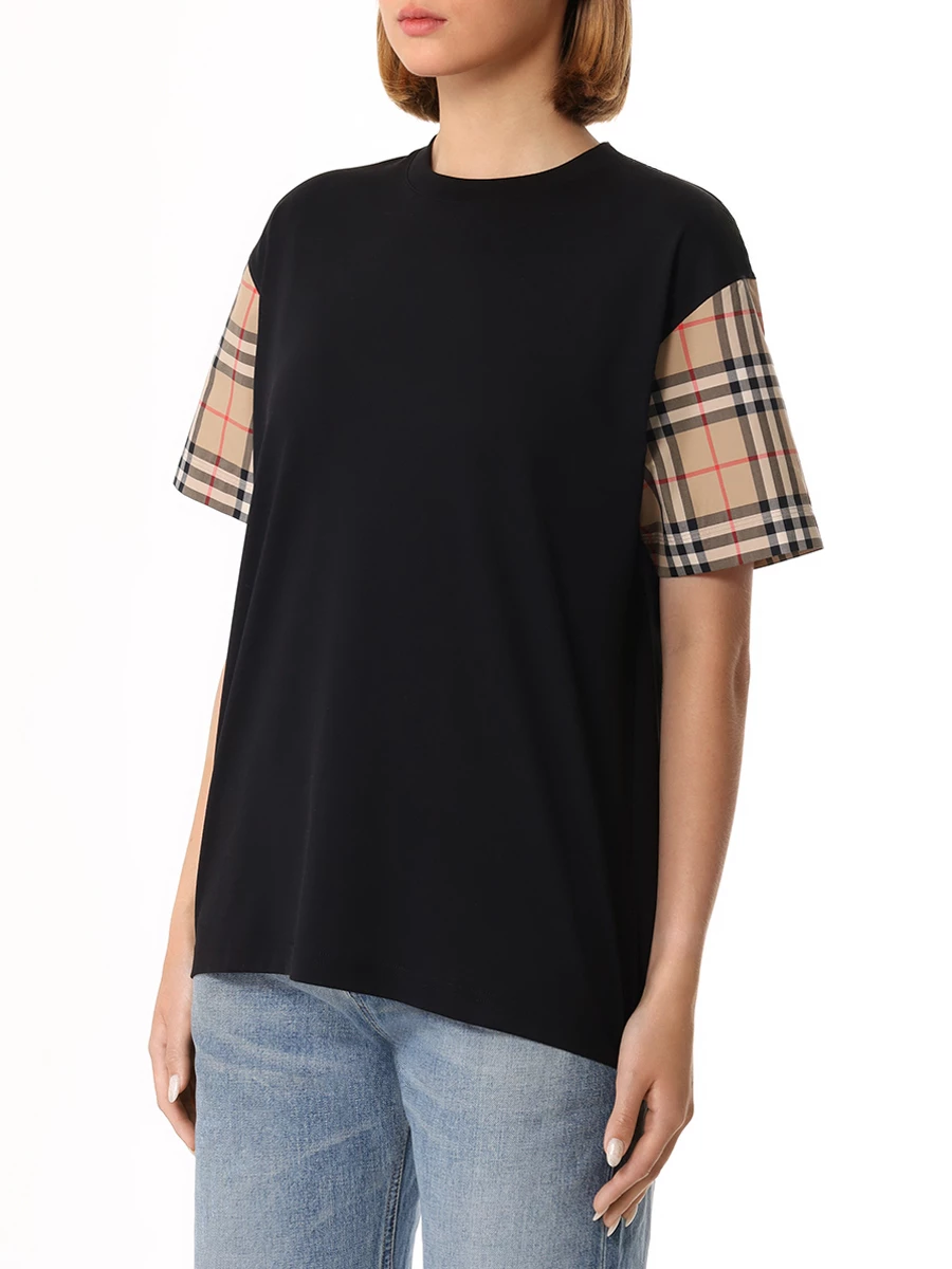 Футболка хлопковая BURBERRY 8043057 A1189 Черный  Фото 4