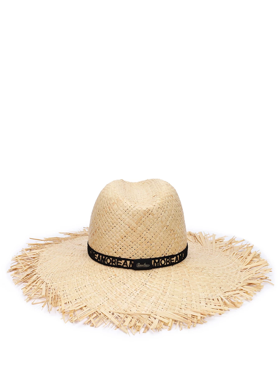 Шляпа из рафии BORSALINO 234014 7141 9058 Бежевый 