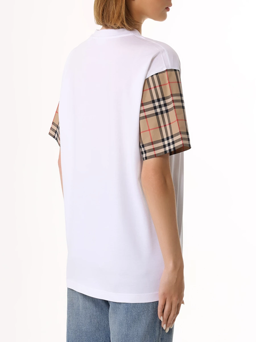 Футболка хлопковая BURBERRY 8042716 A1464 Белый  Фото 3